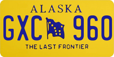 AK license plate GXC960