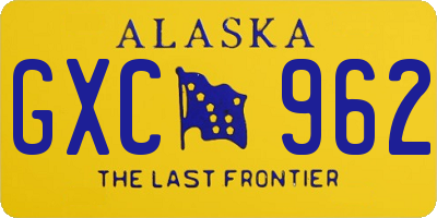 AK license plate GXC962