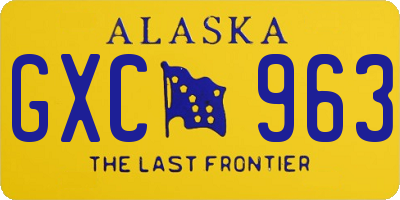 AK license plate GXC963