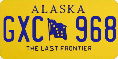 AK license plate GXC968