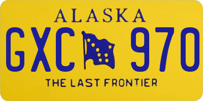 AK license plate GXC970