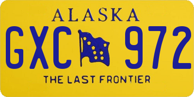 AK license plate GXC972