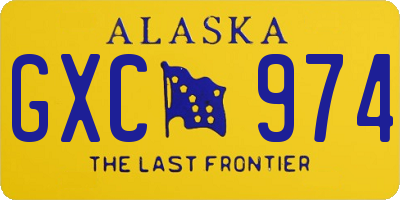 AK license plate GXC974