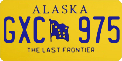 AK license plate GXC975