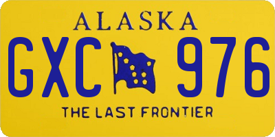 AK license plate GXC976