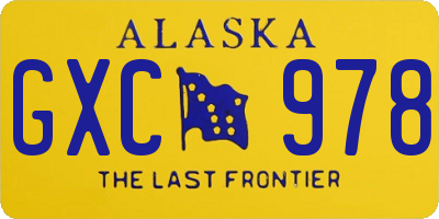 AK license plate GXC978