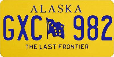 AK license plate GXC982