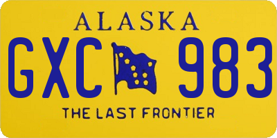 AK license plate GXC983