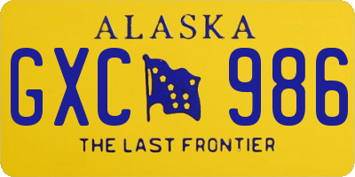 AK license plate GXC986