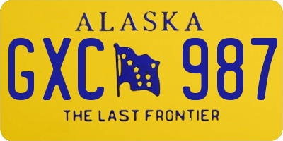 AK license plate GXC987