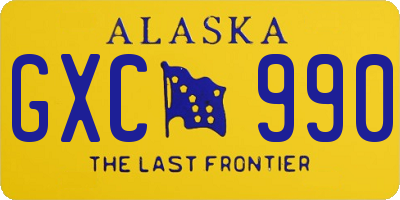 AK license plate GXC990