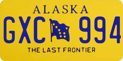 AK license plate GXC994