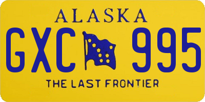 AK license plate GXC995