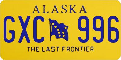 AK license plate GXC996