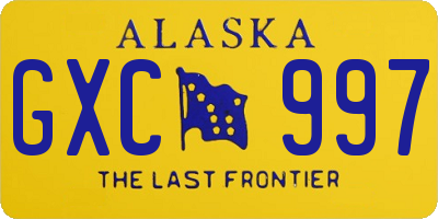 AK license plate GXC997