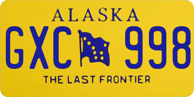 AK license plate GXC998