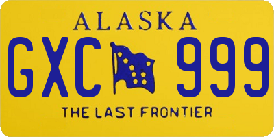 AK license plate GXC999