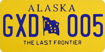 AK license plate GXD005