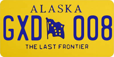 AK license plate GXD008