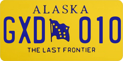 AK license plate GXD010