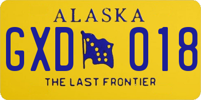 AK license plate GXD018
