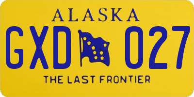 AK license plate GXD027