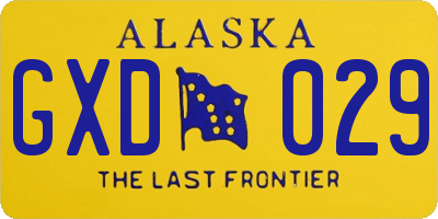 AK license plate GXD029