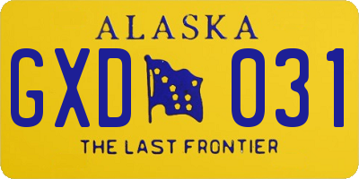 AK license plate GXD031