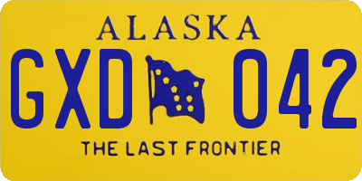 AK license plate GXD042
