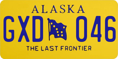 AK license plate GXD046