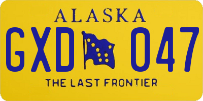 AK license plate GXD047