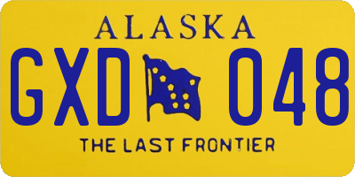 AK license plate GXD048