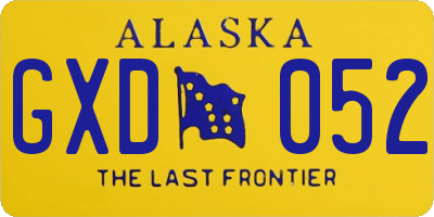 AK license plate GXD052