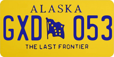 AK license plate GXD053