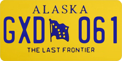 AK license plate GXD061