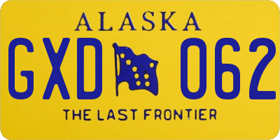 AK license plate GXD062