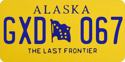 AK license plate GXD067