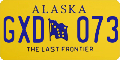 AK license plate GXD073