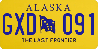 AK license plate GXD091