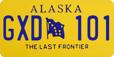 AK license plate GXD101