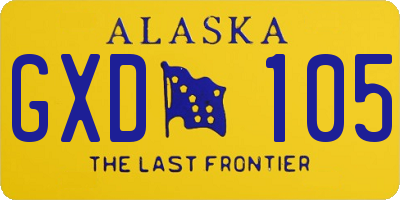 AK license plate GXD105