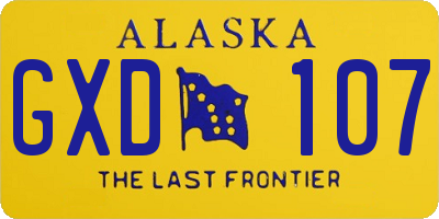 AK license plate GXD107