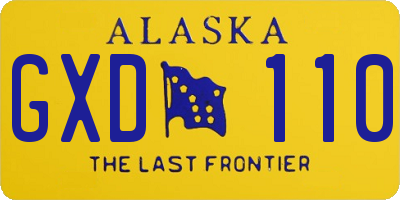 AK license plate GXD110