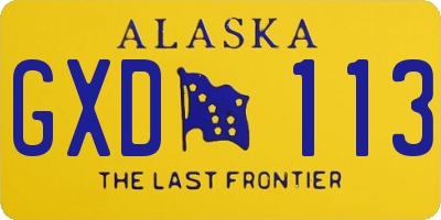 AK license plate GXD113