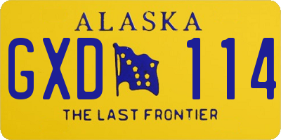 AK license plate GXD114