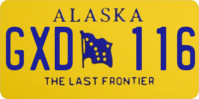 AK license plate GXD116