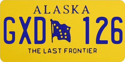 AK license plate GXD126