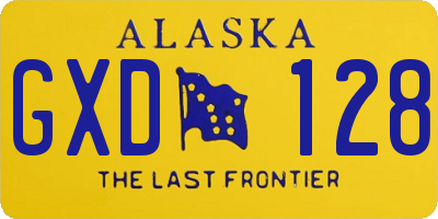 AK license plate GXD128