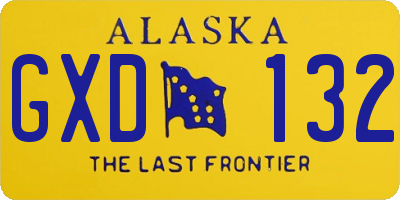 AK license plate GXD132