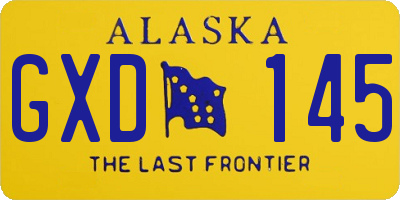 AK license plate GXD145